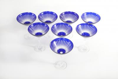 French Cut Crystal Barware Service for Eleven