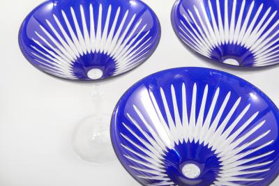 French Cut Crystal Barware Service for Eleven