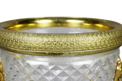 French Cut Crystal Bottle Holder or Ice Pail