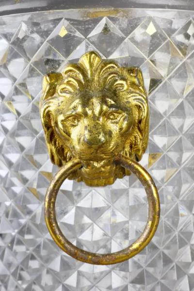 French Cut Crystal Bottle Holder or Ice Pail