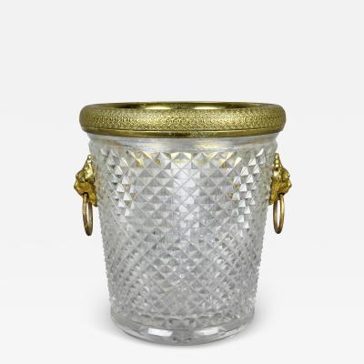 French Cut Crystal Bottle Holder or Ice Pail