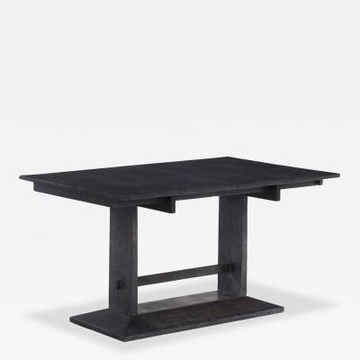 French Dark Cerused Oak Table or Desk C 1940