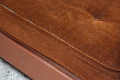 French Deco Leather and Mohair Daybed