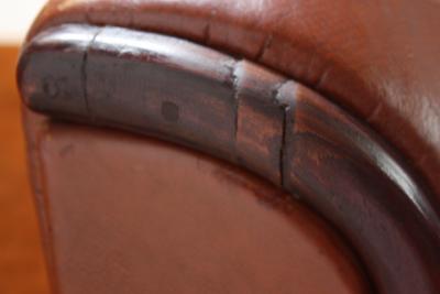 French Deco Leather and Mohair Daybed