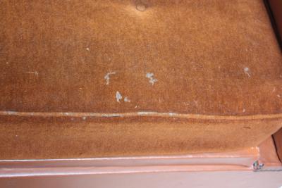 French Deco Leather and Mohair Daybed