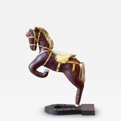 French Decorative Horse in Moleskin with Saddle and Harness 20th Century