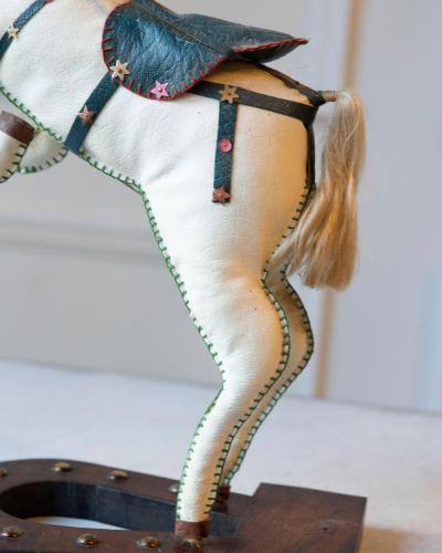 French Decorative Horse in Moleskin with Saddle and Harness 20th Century