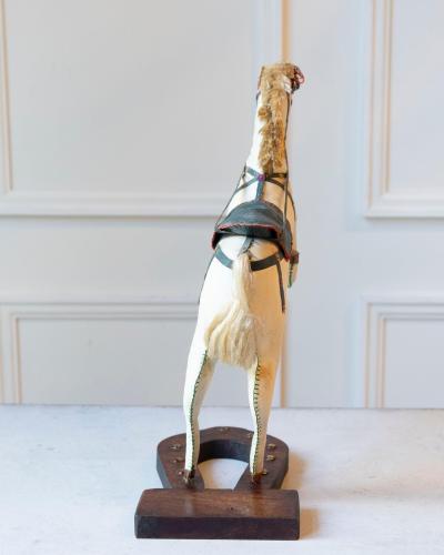 French Decorative Horse in Moleskin with Saddle and Harness 20th Century