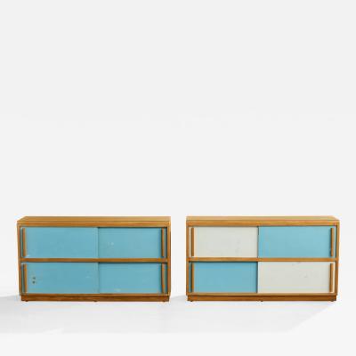 French Designer Cabinets in Wood France 1950s