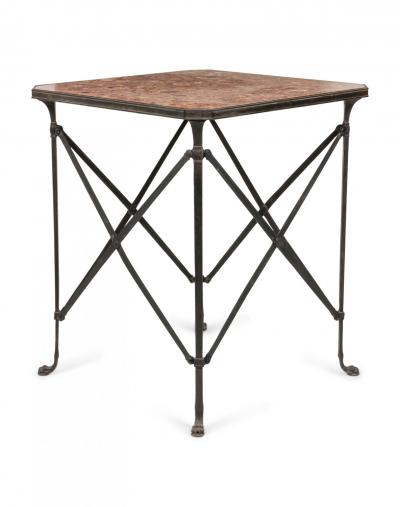 French Directoire Bronze Marble Top End Table