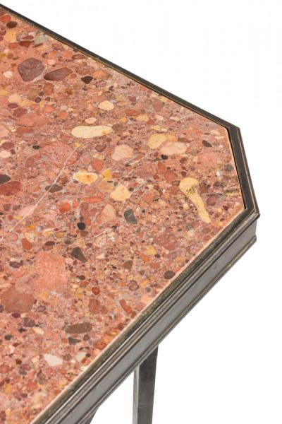 French Directoire Bronze Marble Top End Table