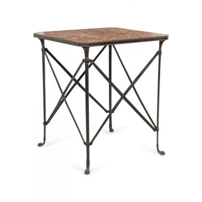 French Directoire Bronze Marble Top End Table