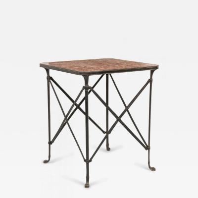 French Directoire Bronze Marble Top End Table