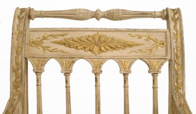 French Directoire Gilt Arm Chair