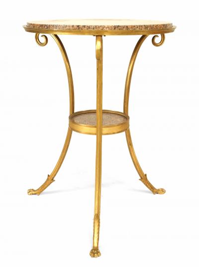 French Directoire Gilt Bronze End Table
