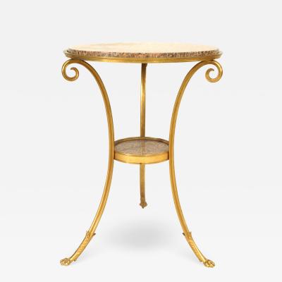 French Directoire Gilt Bronze End Table