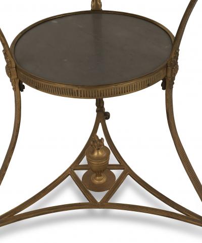 French Directoire Gilt and Marble End Tables