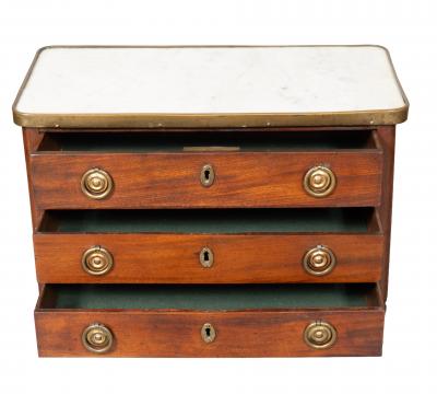 French Directoire Mahogany Miniature Commode