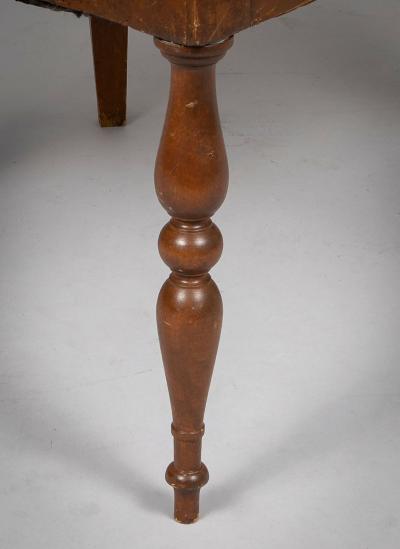 French Directoire Walnut Leather Desk Chair