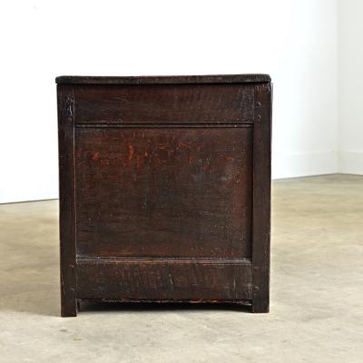 French Early 19th Century Carved Oak Coffer