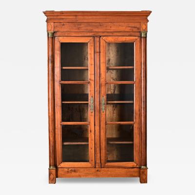 French Early 19th Century Fruitwood Empire Bibliotheque