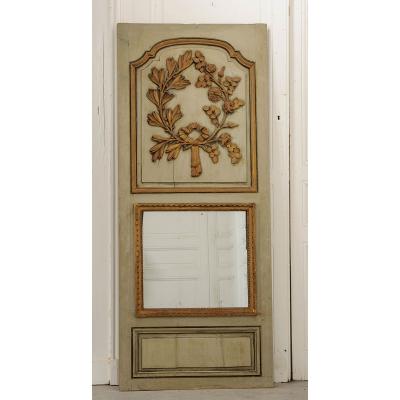 French Early 19th Century Painted and Gilt Trumeau