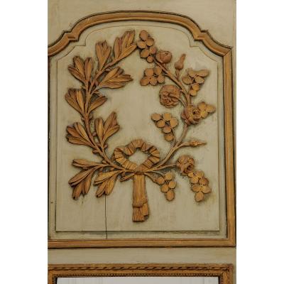 French Early 19th Century Painted and Gilt Trumeau