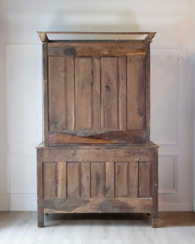 French Early 19th Century Provincial Oak Buffet Deux Corps