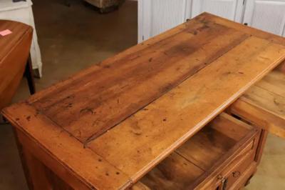French Early 19th Century Transition Style Walnut Buffet with Doors and Drawers
