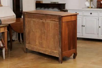 French Early 19th Century Transition Style Walnut Buffet with Doors and Drawers