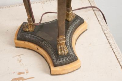 French Early 20th Century Empire Brass and Bronze Brazier Table Lamp