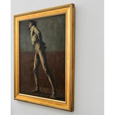 French Early 20th Century Male Nude by Didier Tourn 