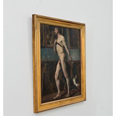 French Early 20th Century Male Nude by Didier Tourn 
