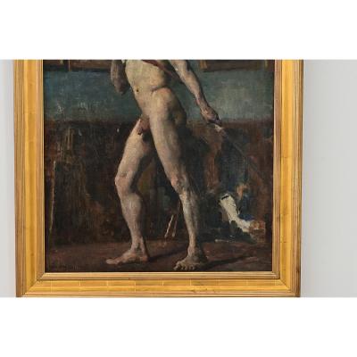 French Early 20th Century Male Nude by Didier Tourn 