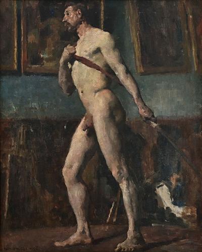 French Early 20th Century Male Nude by Didier Tourn 