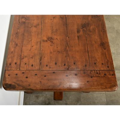 French Early 20th Century Pine Refectory Table