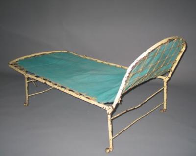 French Early Modern Style Fully Adjustable Campaign Daybed or Chaise Longue