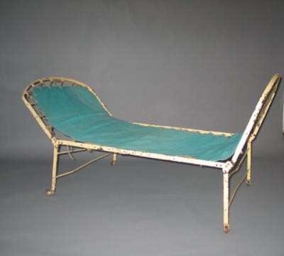 French Early Modern Style Fully Adjustable Campaign Daybed or Chaise Longue