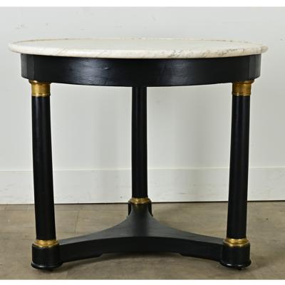 French Ebonized Empire Gueridon