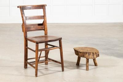 French Elm Side Table