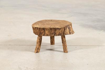 French Elm Side Table