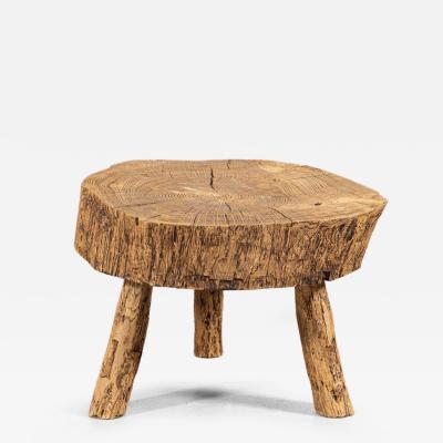 French Elm Side Table