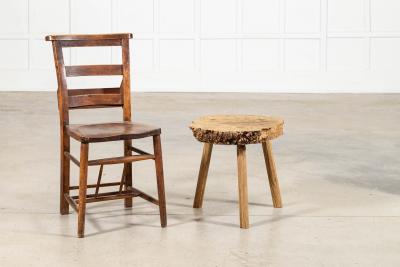 French Elm Side Table