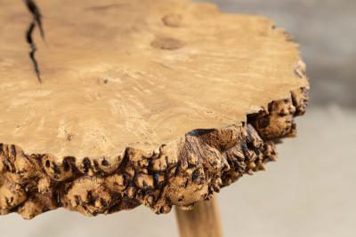 French Elm Side Table