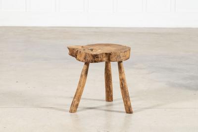 French Elm Side Table