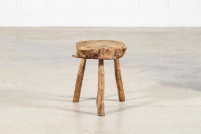 French Elm Side Table