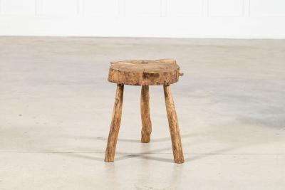 French Elm Side Table