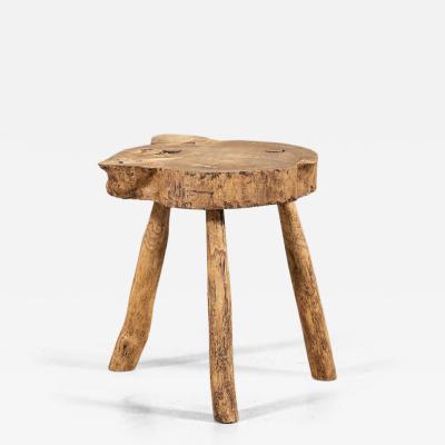 French Elm Side Table