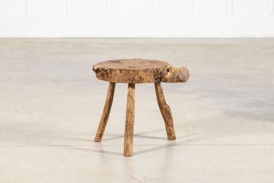 French Elm Side Table