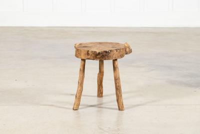 French Elm Side Table